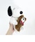 SNOOPY スヌーピー＆ベア チェック ぬいぐるみ Ｍ マスコット 人形 インテリア