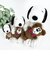 SNOOPY スヌーピー＆ベア チェック ぬいぐるみ Ｍ マスコット 人形 インテリア