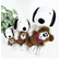 SNOOPY スヌーピー＆ベア チェック ぬいぐるみ Ｍ マスコット 人形 インテリア