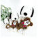 SNOOPY スヌーピー＆ベア チェック ぬいぐるみ Ｓ マスコット 人形 インテリア