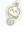 ちいかわ ダイカットキーチェーンウォッチ アイボリー（うさぎ） カラビナ付きクリアケース付属