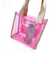 スヌーピー ビビットカラー クリアミニトートバッグ (ピンク)  SNOOPY