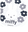 ミッフィー miffy モノクロ柄 吸水コースター キッチン フラワーポップシリーズ