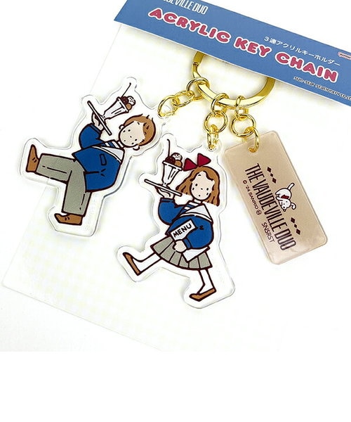 3413 ザボードビルデュオ　キーホルダー　サンリオ　昭和レトロ 3413 ザボードビルデュオ キーホルダー サンリオ 昭和レトロ