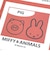 ミッフィー MIFFY & ANIMALS ステッカー (レッド) 文具  日本製
