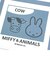 ミッフィー MIFFY & ANIMALS ステッカー (ブルー) 文具  日本製