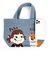 ペコちゃん ペコとしばた ミニトートバッグ (ブルー)