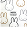 ミッフィー miffy イラストレーションズディックブルーナ 巾着 L ホワイト ポーチ 小物入れ メイク入れ