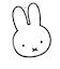 ミッフィー miffy  キルティング トートバッグ アイボリー