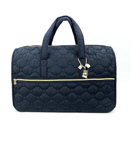 ミッフィー miffy キルティング ボストンバッグ ブラック