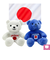 推しベア 日本応援 青 ぬいぐるみ マスコット インテリア ストラップ付 kuma and bear