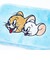 トムとジェリー ミニティッシュポーチ (ブルー)
