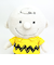 スヌーピー スヌーピー SNOOPY チャーリーブラウン 75th ぬいぐるみ レトロ Mサイズ インテリア イエロー