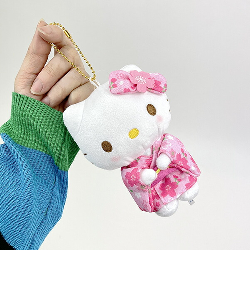 サンリオ ハローキティ 桜着物 マスコット ぬいぐるみ インテリア 人形