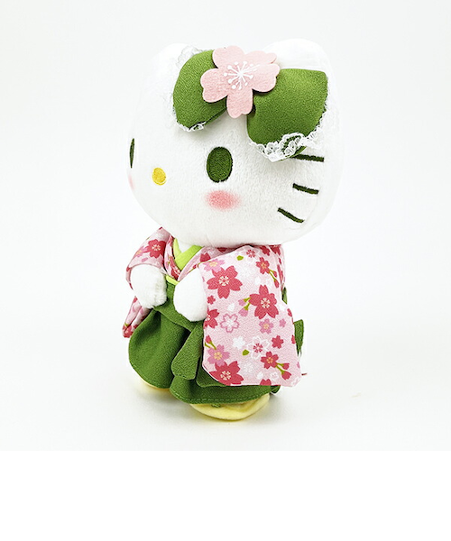サンリオ ハローキティ 抹茶着物 ぬいぐるみ S インテリア