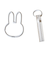 ミッフィー カラビナ スマートキーホルダー ホワイト ストラップ フェイス miffy カー用品