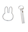 ミッフィー カラビナ スマートキーホルダー ホワイト ストラップ フェイス miffy カー用品