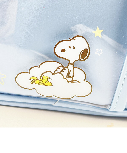 希少！SNOOPYと仲間たち☆ビニールポーチ☆familiar　未使用　超美品 スヌーピー メッシュミニチュアバッグボールチェーン ピンク