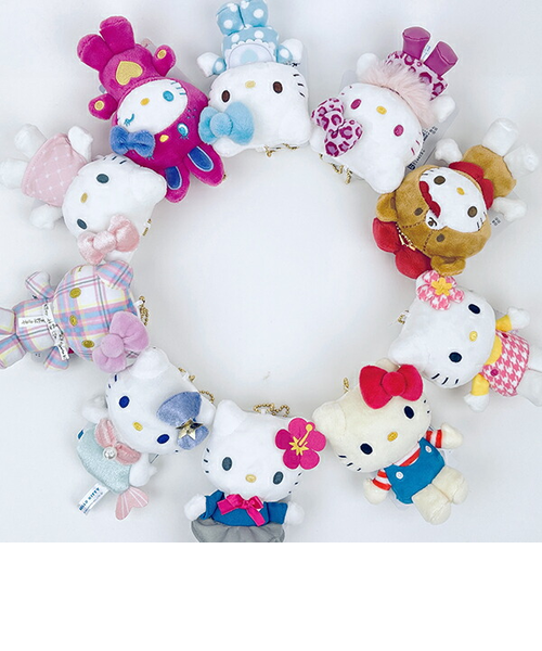 ハローキティ！コレクターズマスコット①と② マスコットアクセサリーコレクション② Exclusive Hello Kitty 50th anniversary exhibition Fukuoka