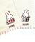 ミッフィー miffy ワッペンタオルハンカチ (レッド) ギンガムシリーズ