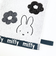 ミッフィー miffy ハンカチ (モノクロ柄) フラワーポップシリーズ