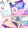 サンリオ ハローキティ 50th オーロラペンポーチ 文具 (ブルー) Sanrio