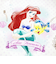ディズニー プリンセス リトルマーメイド アリエル 持ち手付き巾着 アイボリー ランチ スクール Disney