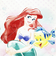 ディズニー プリンセス リトルマーメイド アリエル キルトナップザック ピンク バッグ リュック スクール キッズ Disney