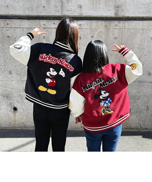 ディズニー　キャラクター　ミッキー　スカジャン　バーシティ　ヴィンテージ 希少！ スカジャン ミッキー デスバレー Mサイズ Disney DEATH