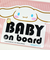 サンリオ シナモロール 「BABY ON BOARD」車用 ステッカー カー用品 日本製 シナモン Sanrio