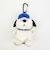 スヌーピー ぬいぐるみエコバッグ オラフ ネイビー お買い物 かばん マスコット カラビナ付き SNOOPY