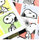 スヌーピー プリント フェイスタオル PEANUTS 75th 日本製 SNOOPY
