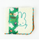 ミッフィー miffy ふわふわ刺繍ハンカチーフ (グリーン)