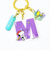 スヌーピー 『M』 イニシャル3連アクリルキーホルダー (パープル) SNOOPY
