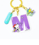 スヌーピー 『M』 イニシャル3連アクリルキーホルダー (パープル) SNOOPY