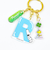 スヌーピー 『R』 イニシャル3連アクリルキーホルダー (ブルー) SNOOPY