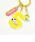 スヌーピー 『S』 イニシャル3連アクリルキーホルダー (イエロー) SNOOPY