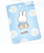 ミッフィー miffy フラットポーチ ブルー フラワーシリーズ
