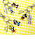 ディズニー 3連アクリルキーホルダー ドナルド チップとデール B ブルー Disney