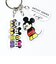 ディズニー 3連アクリルキーホルダー ミッキー ミニー C イエロー Disney