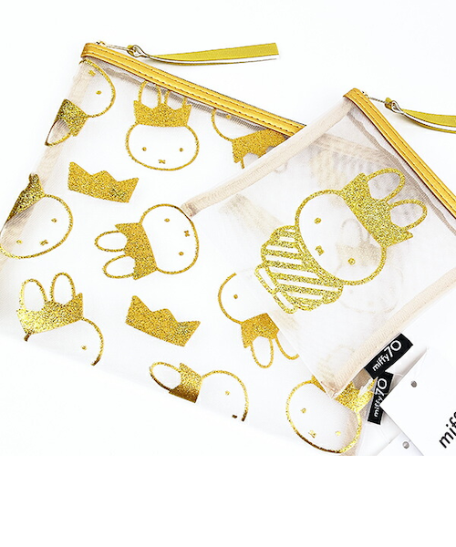 ミッフィ　ポーチ　黄色　新品未使用 ミッフィー ミラー付きポーチ ミラー ポーチ 小物入れ 黄色