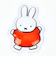 ミッフィー miffy ぷっくりったいステッカー  オレンジ