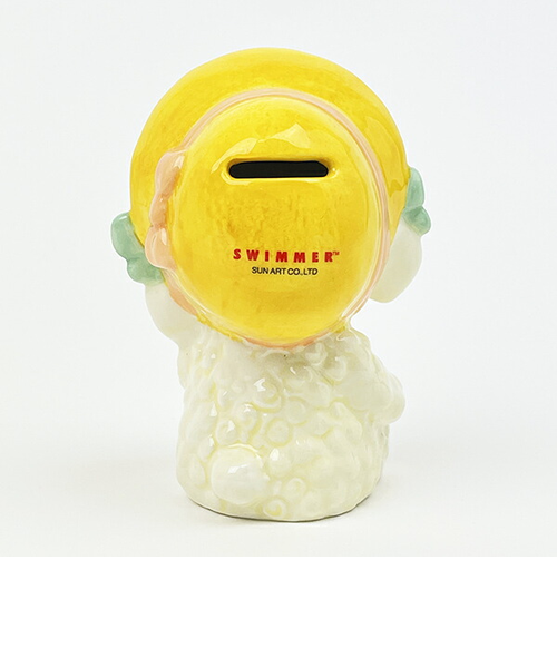 新品 スイマー 貯金箱 フラッフィー バンク ひつじ 羊 フィギュア SWIMMER(スイマー) フラッフィー 貯金箱 バンク|パーフェクト