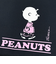 スヌーピー チャーリーブラウン スクエアランチバッグ(M) ブラック SNOOPY