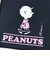 スヌーピー チャーリーブラウン スクエアランチバッグ(L) ブラック SNOOPY