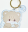 mikko illustrations ミッコ ラテ アクリル染色キーホルダー (ブルー)