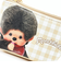 モンチッチ 三角ミニポーチ チェック