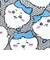 ちいかわ ハチワレ シェニール織 タオルハンカチ(ブルー) ハチワレいっぱい