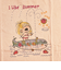 水森亜土 summer 半袖Tシャツ(M) ダスティピンク アパレル