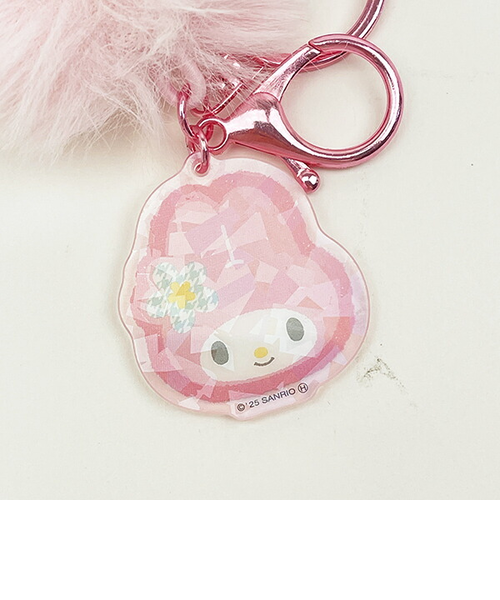 サンリオ マイメロディ しっぽ型ファーキーホルダー (ライトピンク